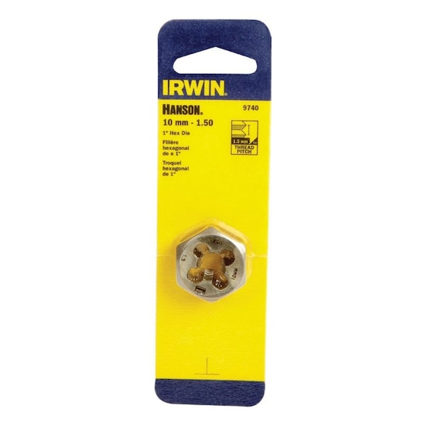 Irwin Irwin Hanson High Carbon Steel Metric Hexagon Die 10 - 1.50 mm 1 pc 9740 - main